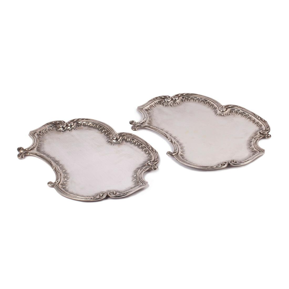 Two massive Russian silver trays. A. Bragin — image 1