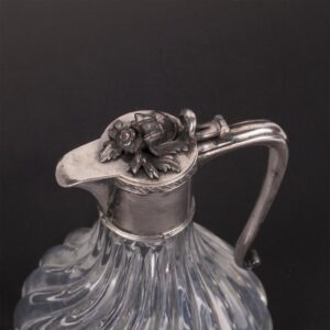 Elegant Faberge silver and crystal carafe — image 2