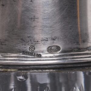 Elegant Faberge silver and crystal carafe — image 5