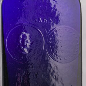 An interesting Russian blue glass shtof — image 5