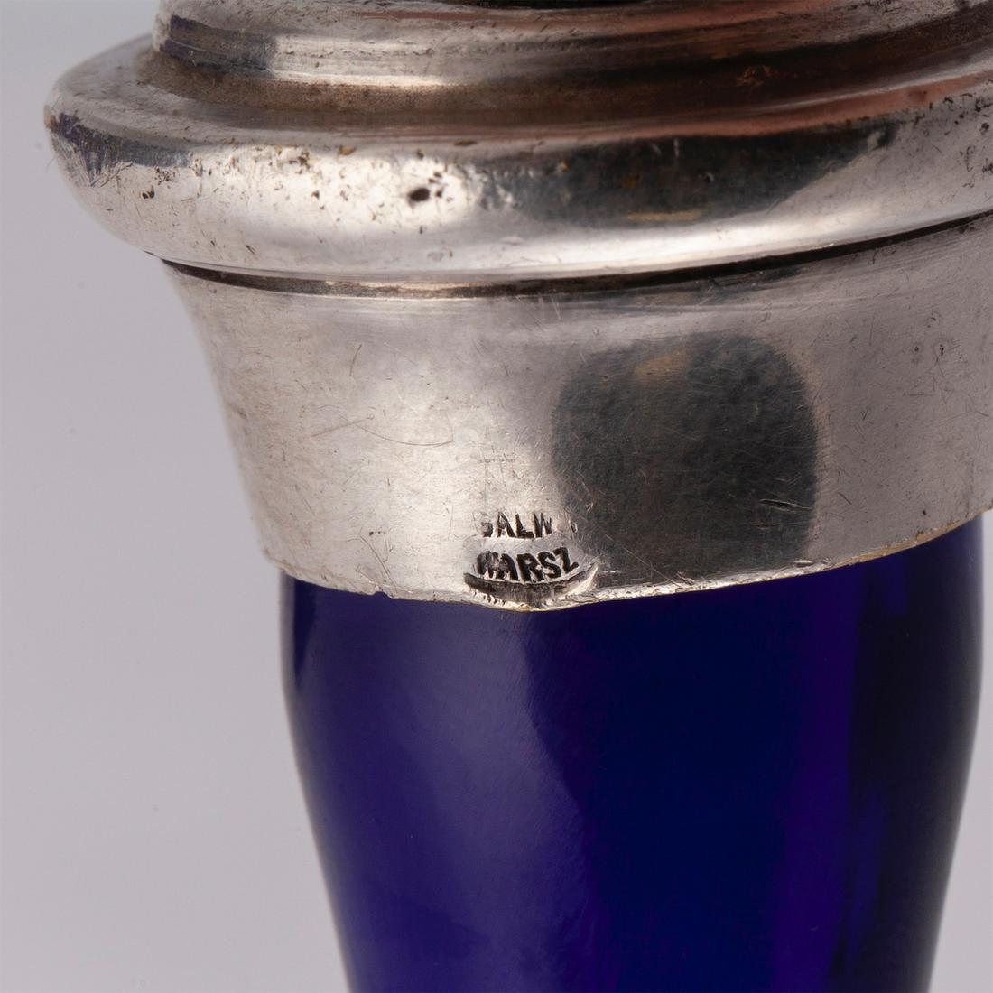 An interesting Russian blue glass shtof — image 7