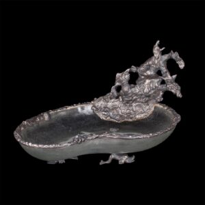 Russian cast silver and engraved glass — image 1