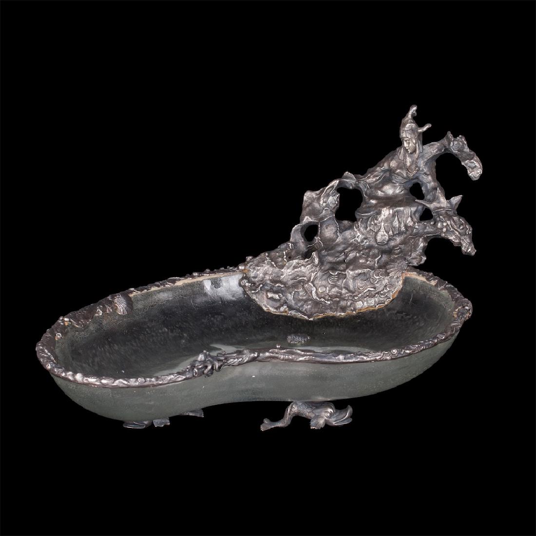 Russian cast silver and engraved glass — image 1