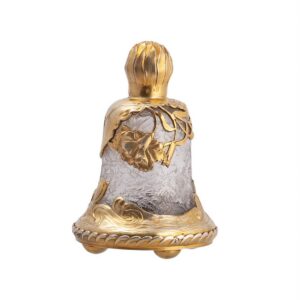 A decorative silver-gilt and cut glass flask — image 1