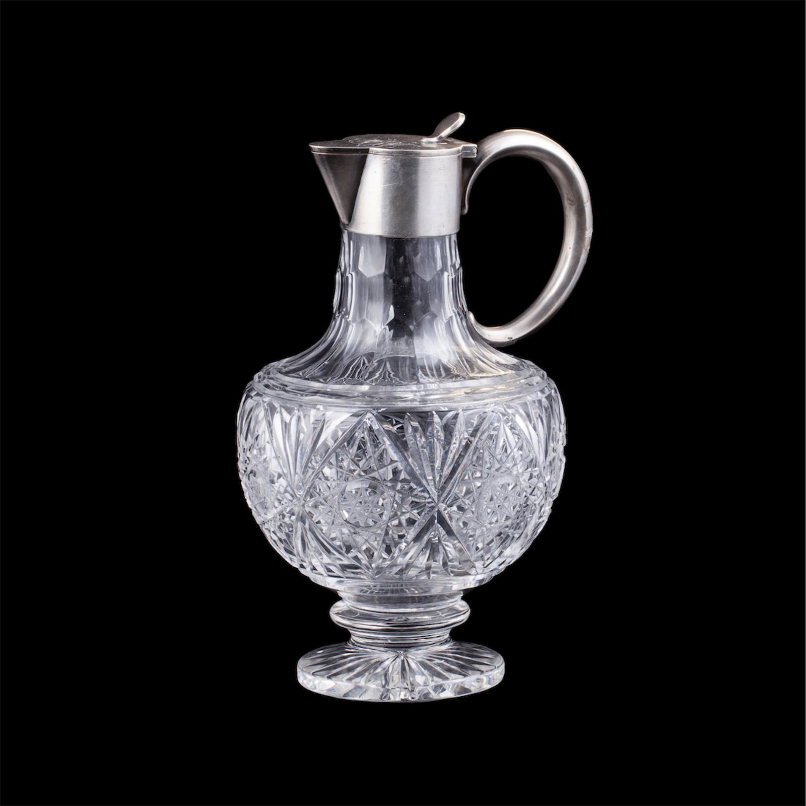 A small Russian silver-gilt and cut-glass carafe — image 1