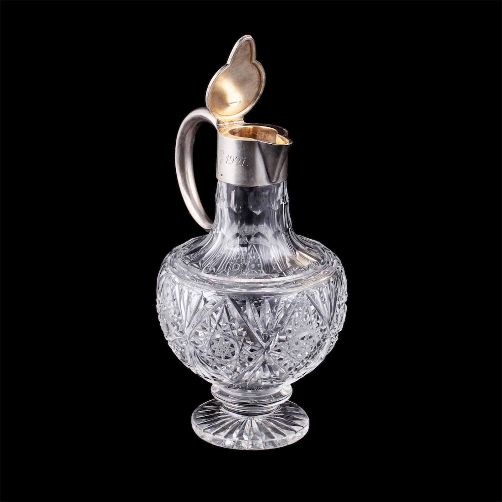 A small Russian silver-gilt and cut-glass carafe — image 2