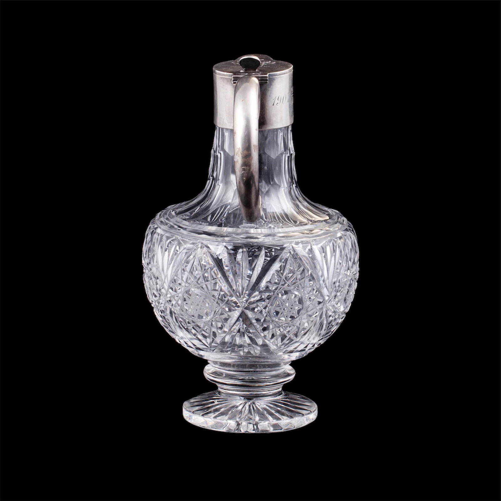 A small Russian silver-gilt and cut-glass carafe — image 3