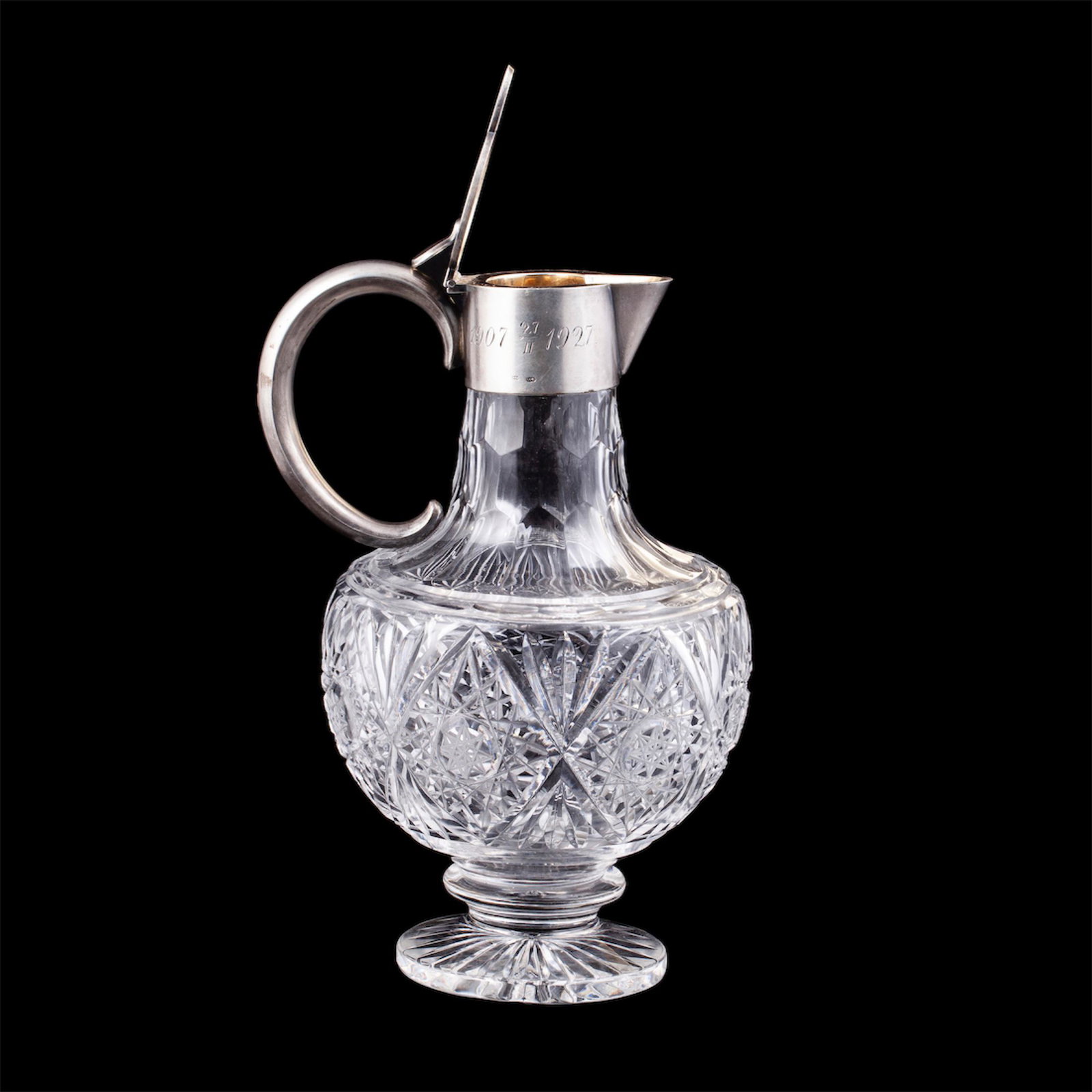 A small Russian silver-gilt and cut-glass carafe — image 4