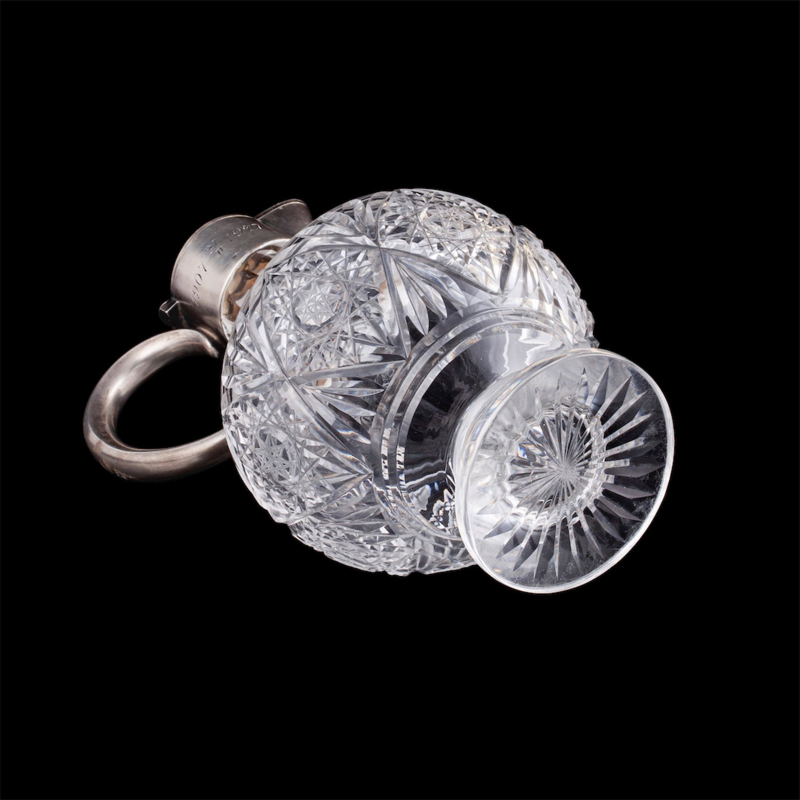 A small Russian silver-gilt and cut-glass carafe — image 5