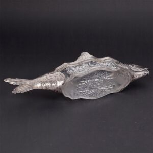 Rare silver and cut crystal caviar bowl — image 4