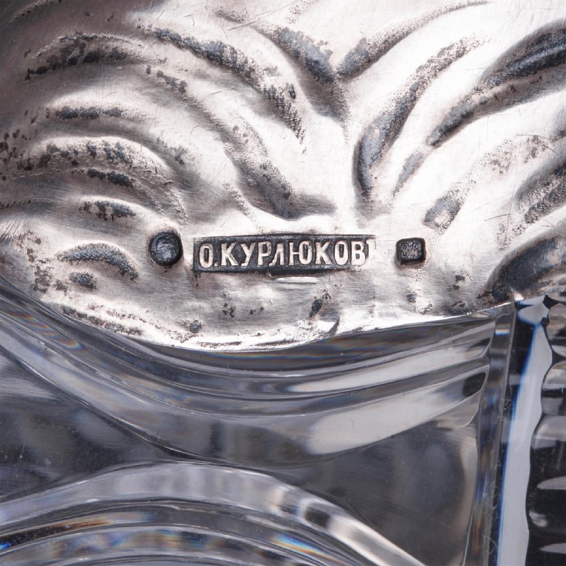 Rare silver and cut crystal caviar bowl — image 5
