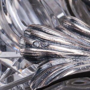 Rare silver and cut crystal caviar bowl — image 7