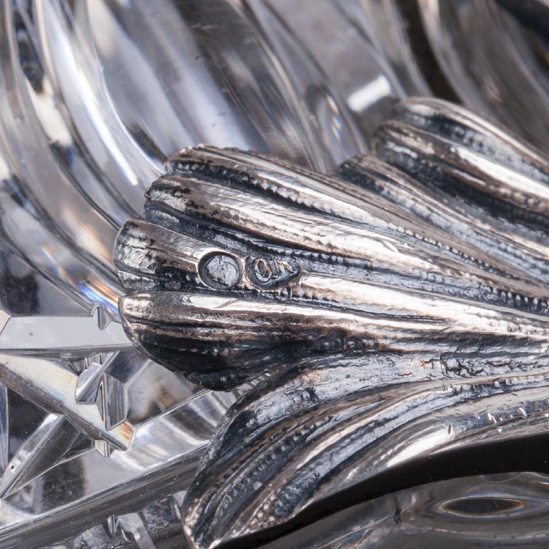 Rare silver and cut crystal caviar bowl — image 7