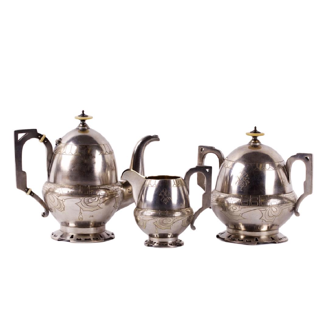 Russian silver tea service — image 1