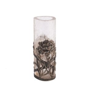 A decorative silver-gilt & cut glass vase — image 1