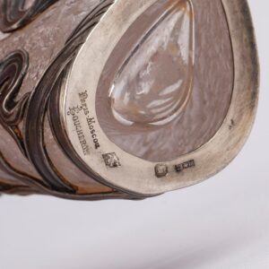 A decorative silver-gilt & cut glass vase — image 4