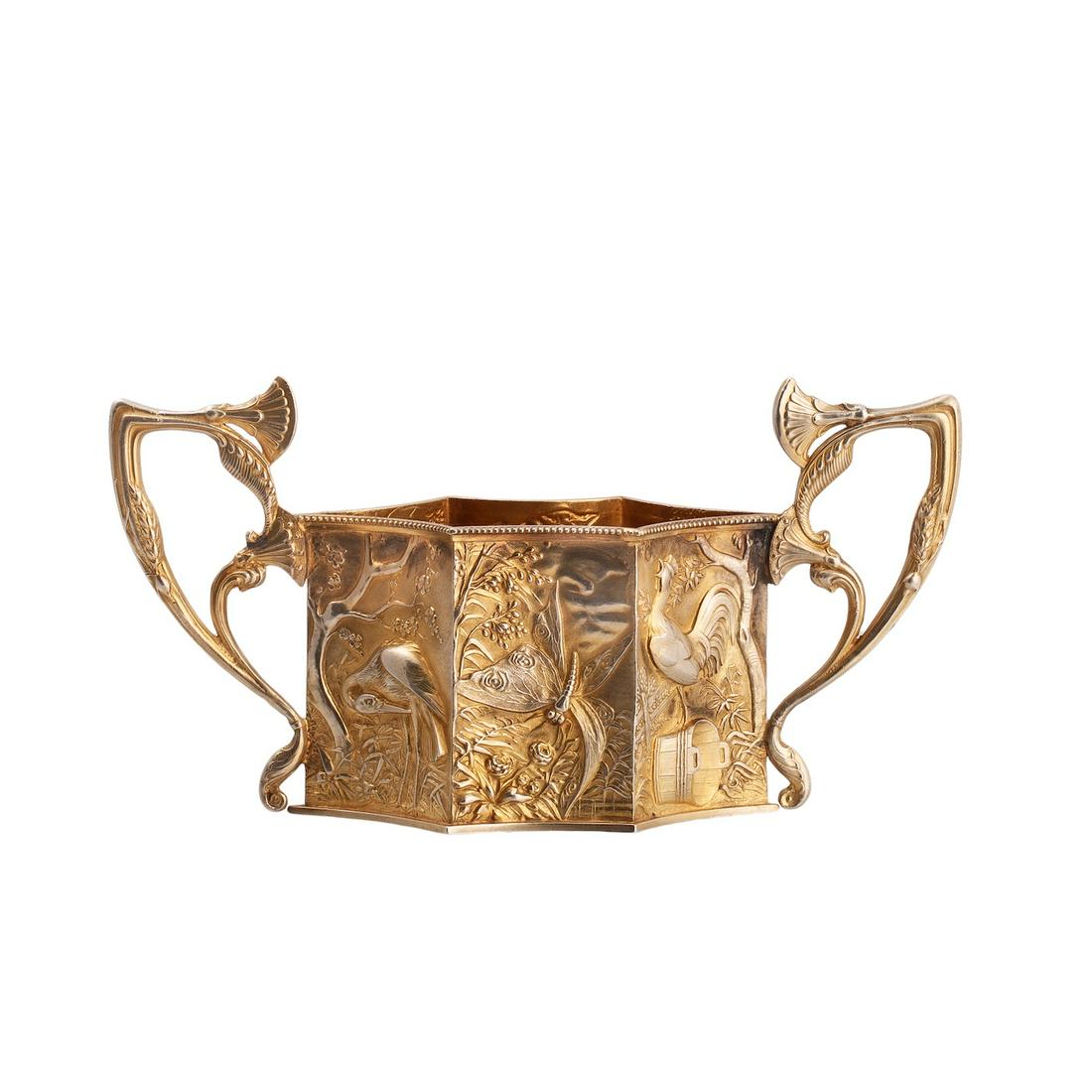 A decorative silver-gilt vase. Baccarat — image 1