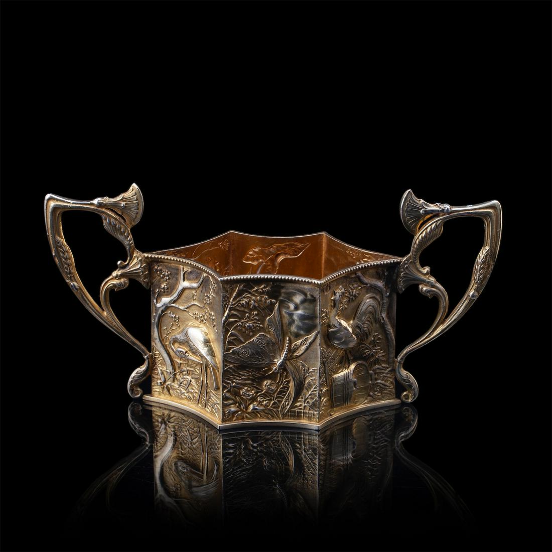 A decorative silver-gilt vase. Baccarat — image 2