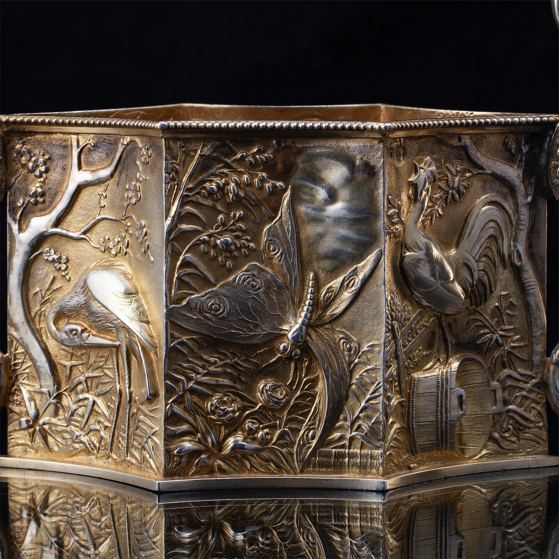 A decorative silver-gilt vase. Baccarat — image 3