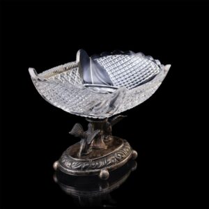 A Russian silver-gilt & cut-crystal vase — image 2