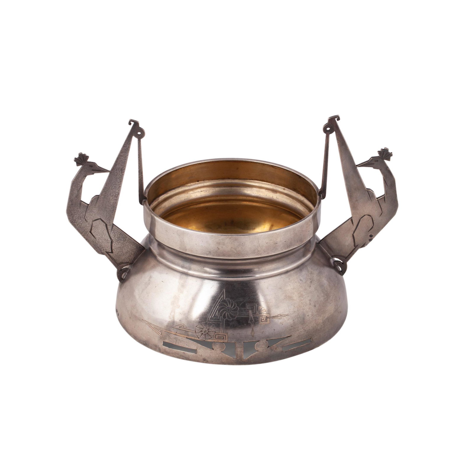 An interesting silver-gilt Art Nouveau vase — image 2