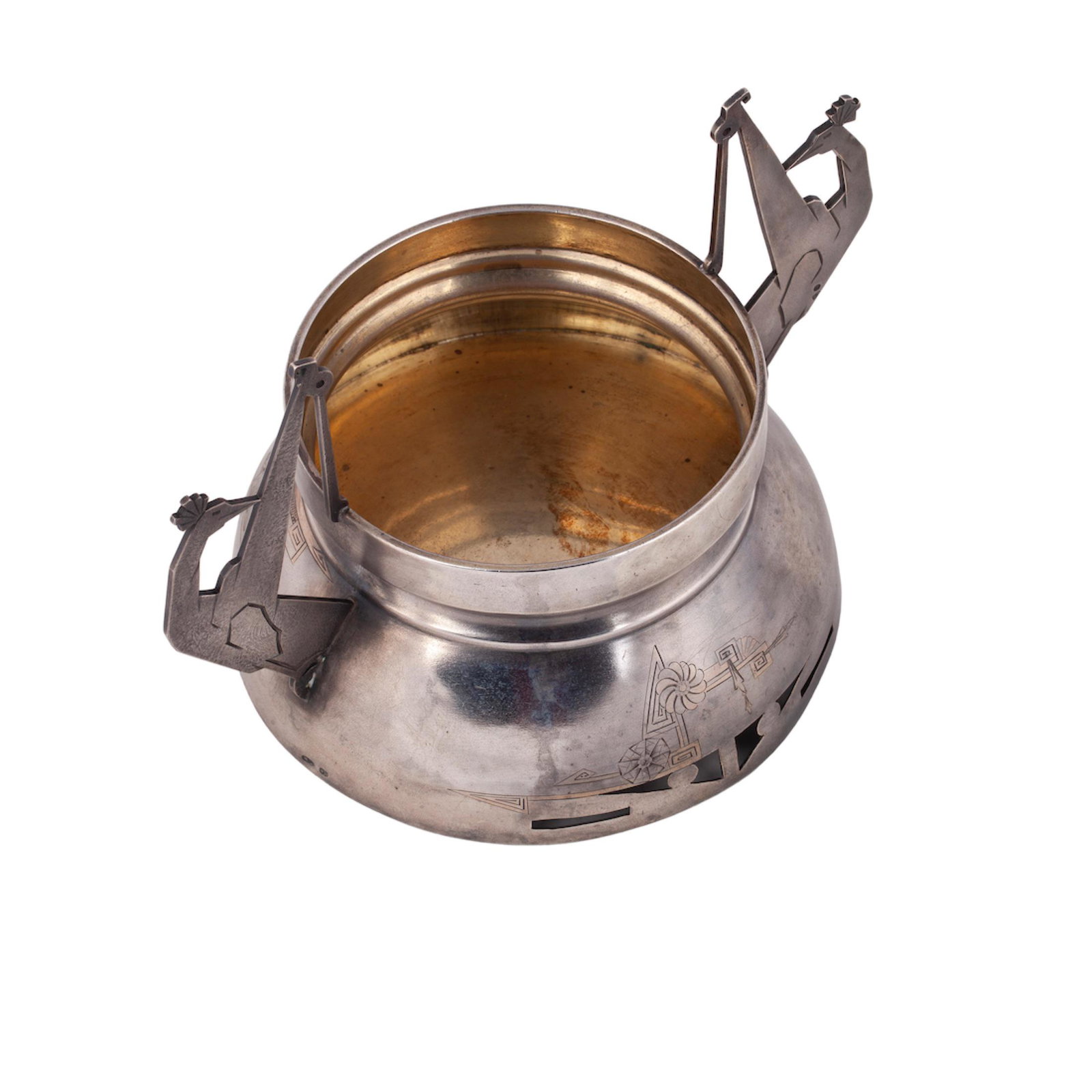 An interesting silver-gilt Art Nouveau vase — image 3
