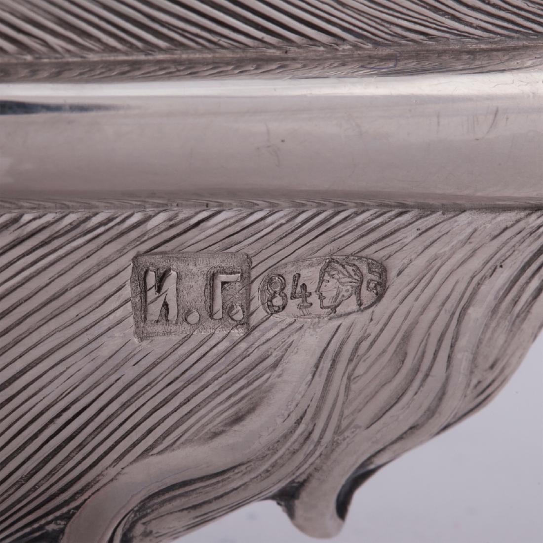Russian silver pair of pen holders — image 4