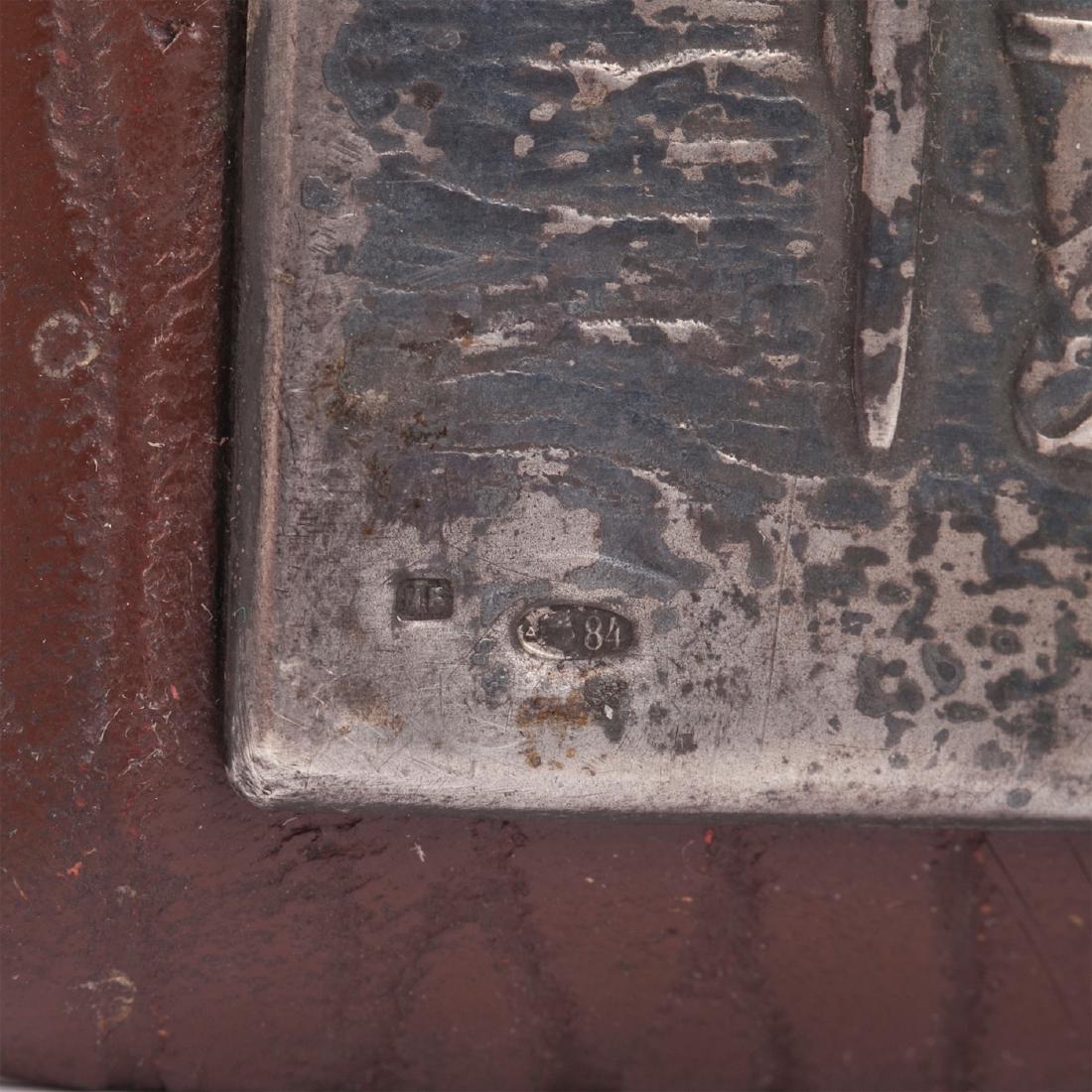 Russain silver and leather notepad "Bogatyr" — image 3