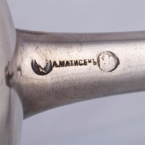 A Russian silver-plated kovsh with a cast figure — image 6