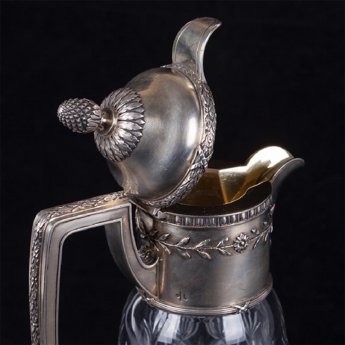 Faberge silver-gilt and cut glass carafe — image 2