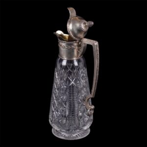 Faberge silver-gilt and cut glass carafe — image 3