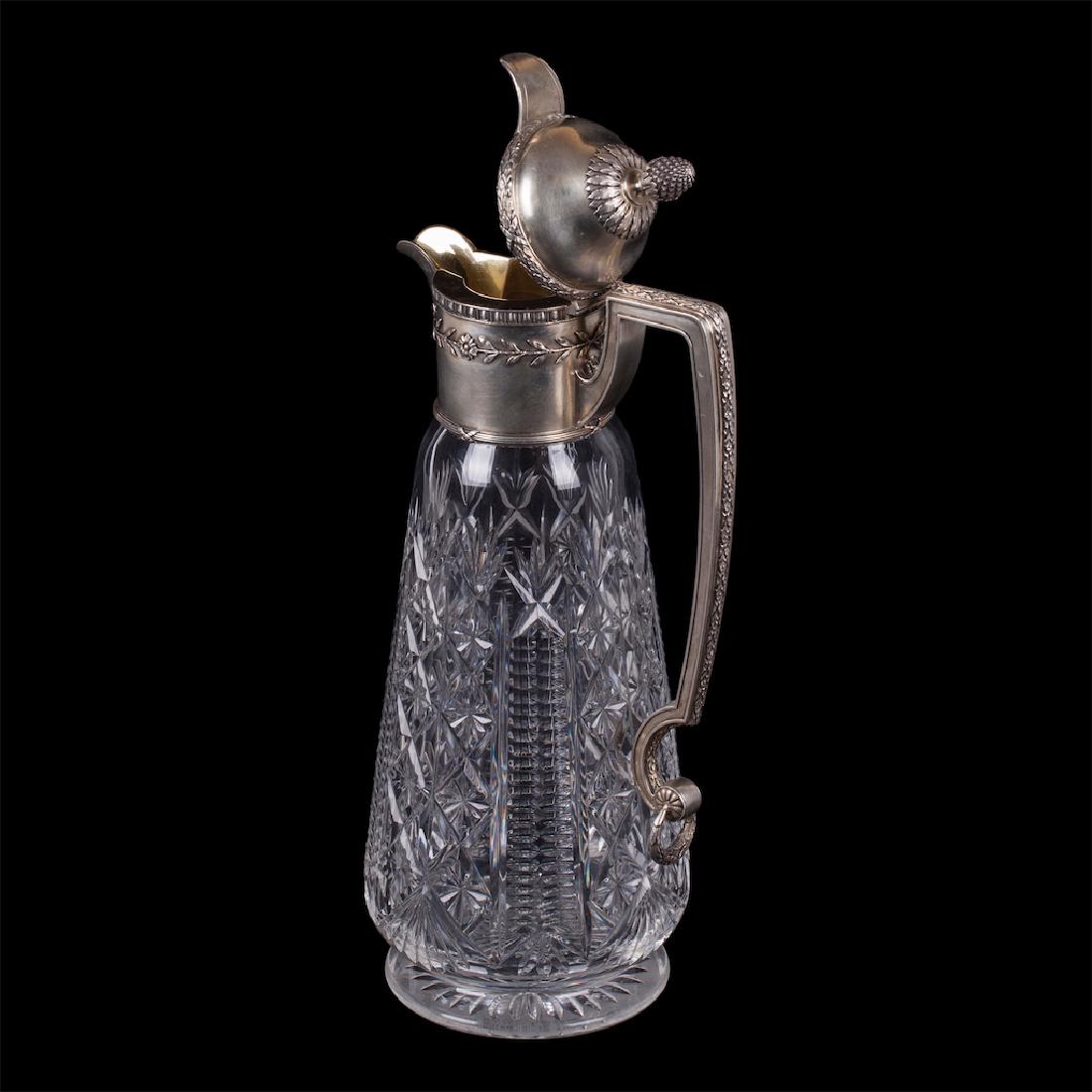 Faberge silver-gilt and cut glass carafe — image 3