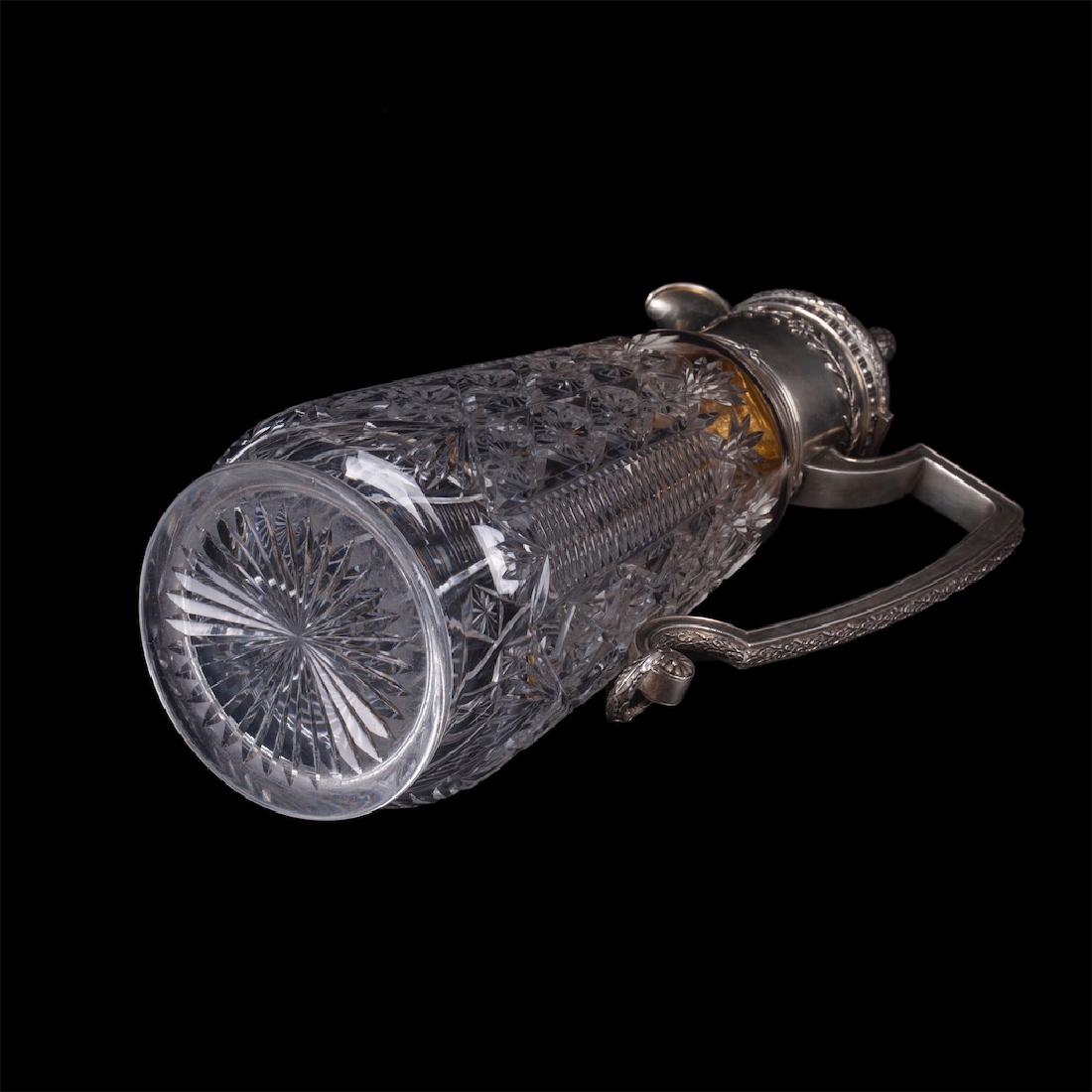 Faberge silver-gilt and cut glass carafe — image 5