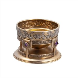 A Russian silver-gilt salt cellar. M.Semyonova — image 1