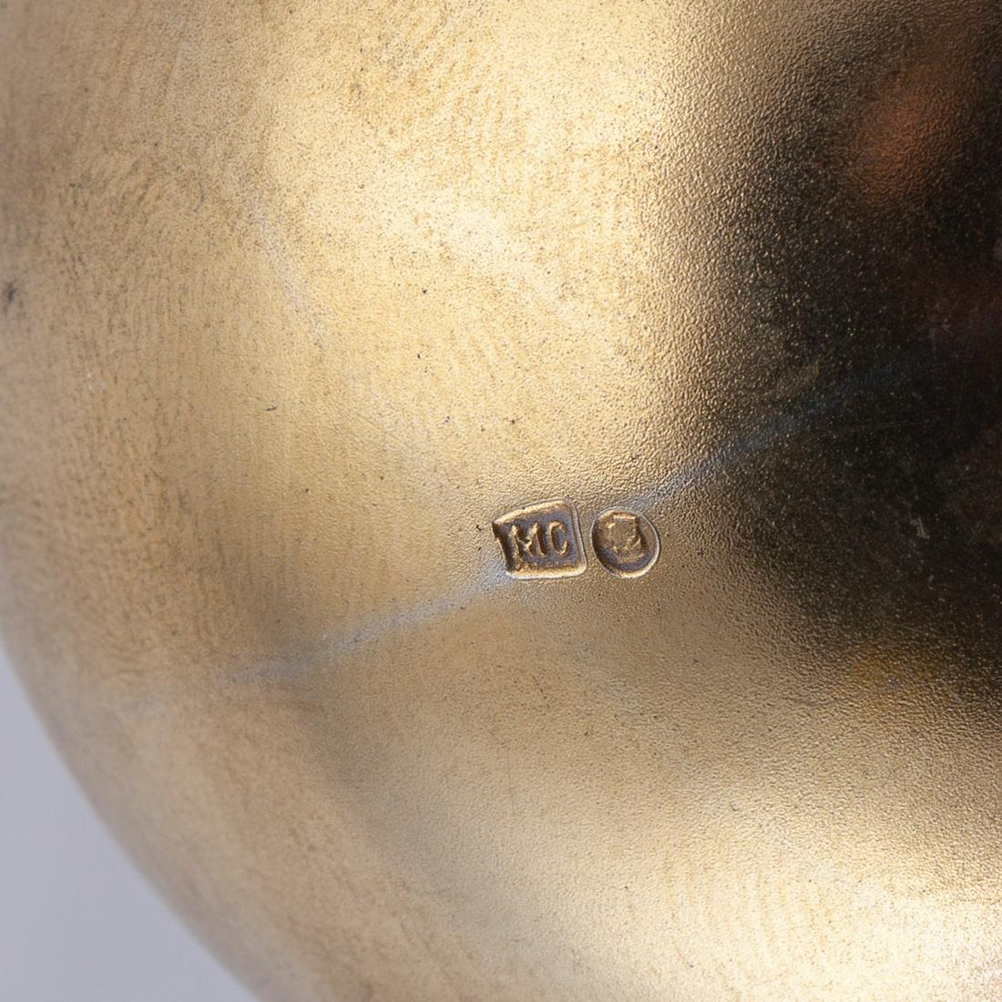 A Russian silver-gilt salt cellar. M.Semyonova — image 4