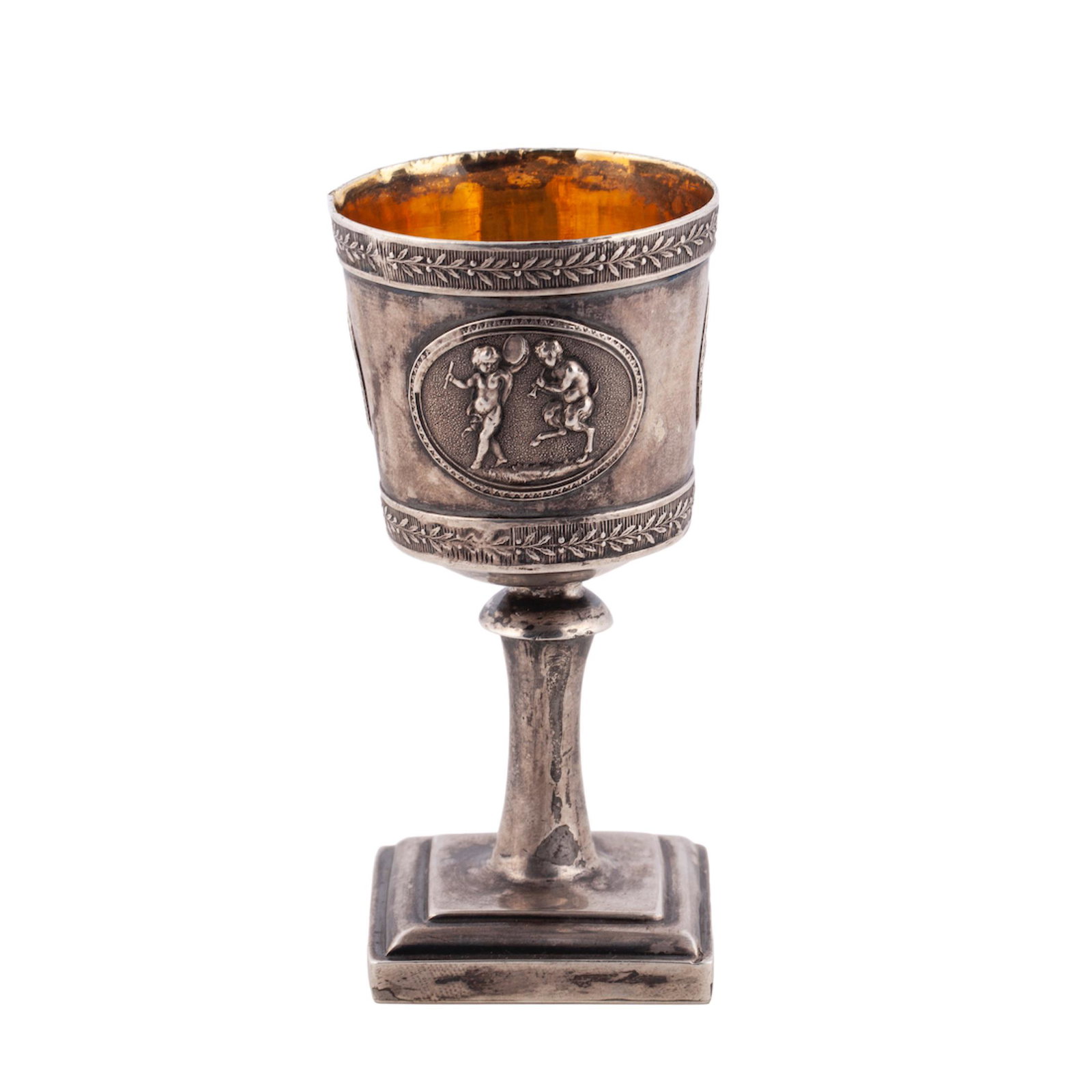 A Russian silver beaker on a leg — image 1
