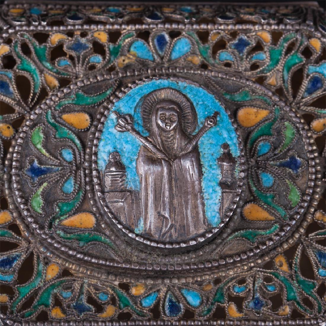 Very rare Russian silver-gilt and enamel casket — image 5