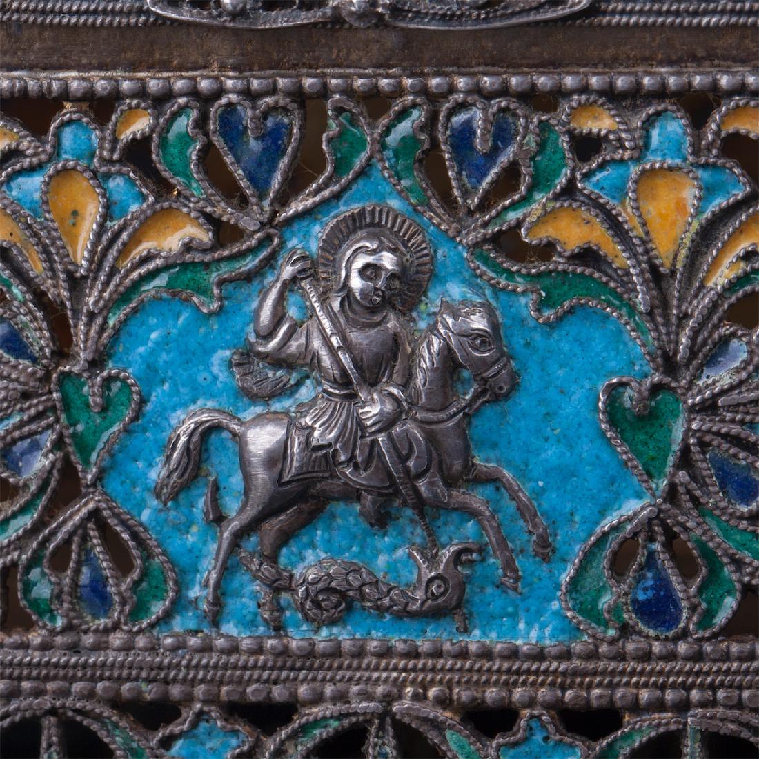 Very rare Russian silver-gilt and enamel casket — image 6