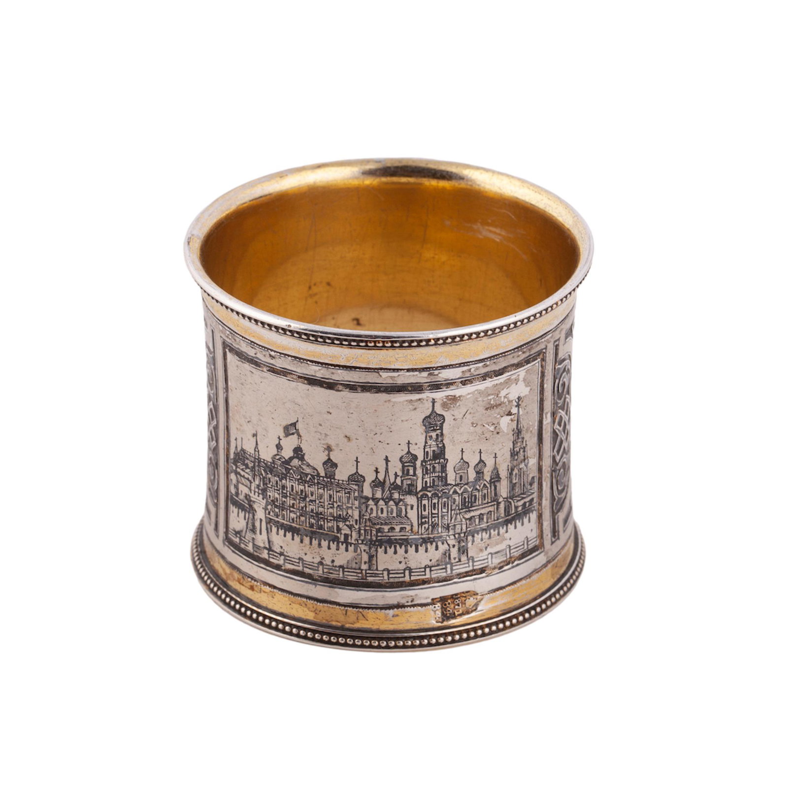 Russian napkin ring with the Moskow Kremlin view — image 1