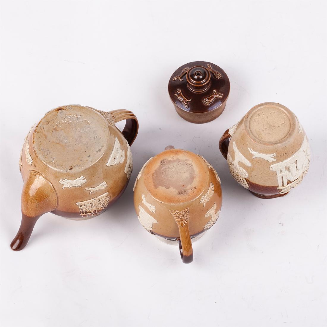 Unusual silver and faience tea-set by Faberge — image 4