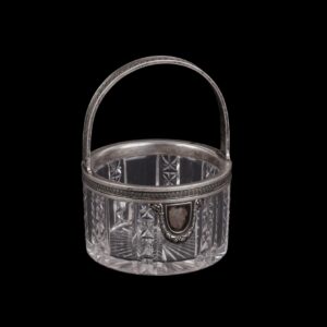 Faberge silver and crystal candy bowl — image 1