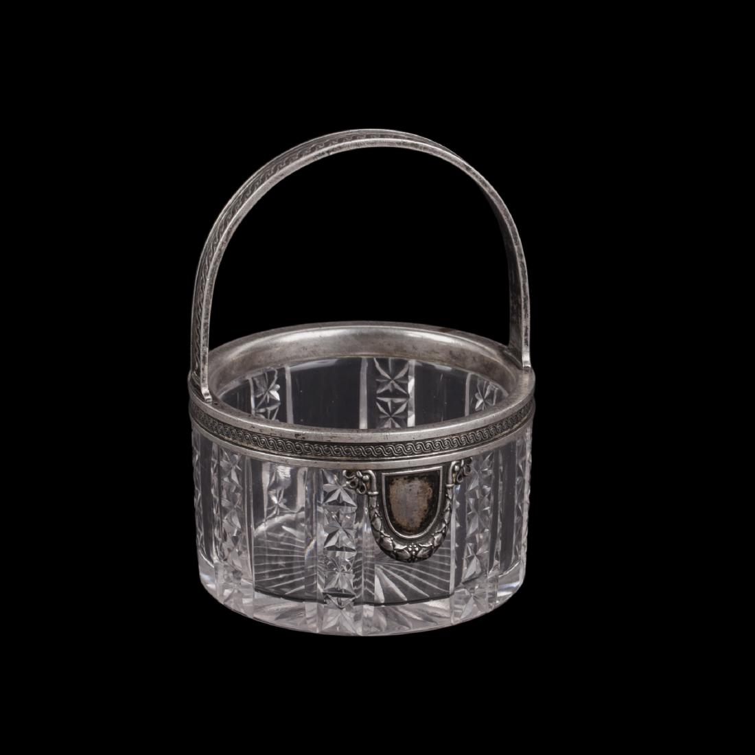 Faberge silver and crystal candy bowl — image 1