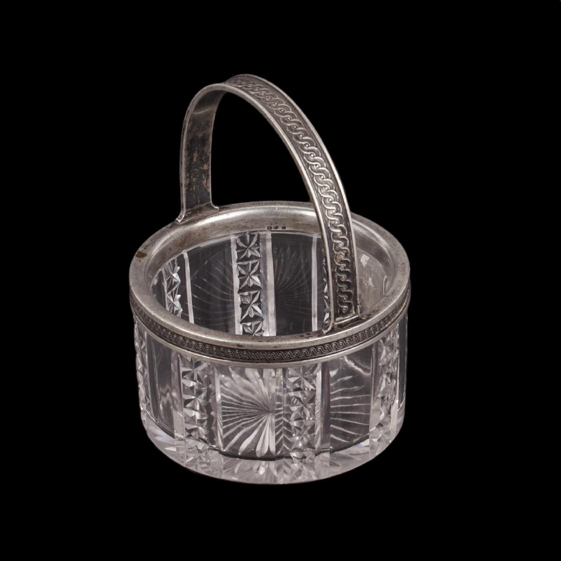 Faberge silver and crystal candy bowl — image 2