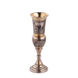 A Russian silver and niello champagne flute — image 1