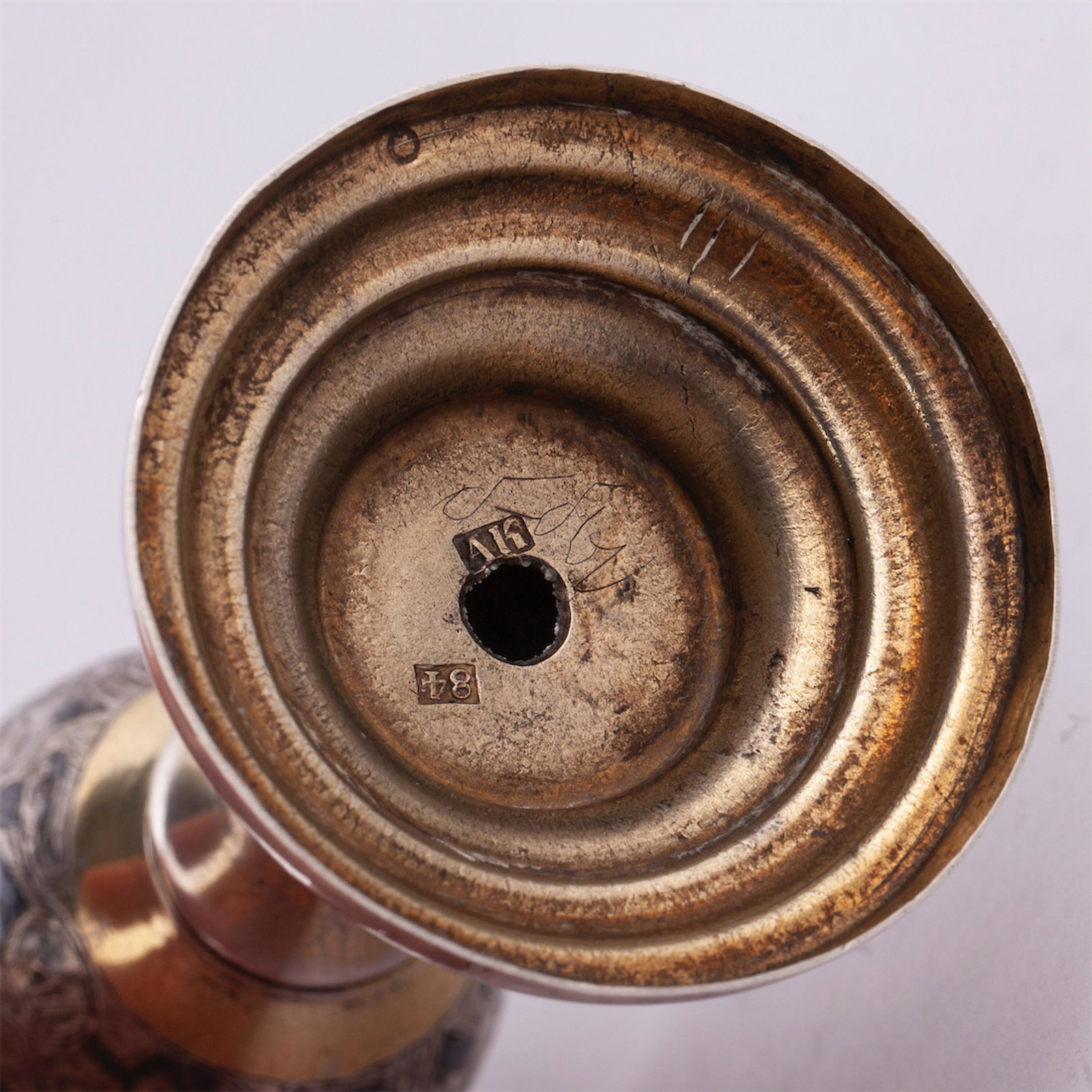 A Russian silver and niello champagne flute — image 4
