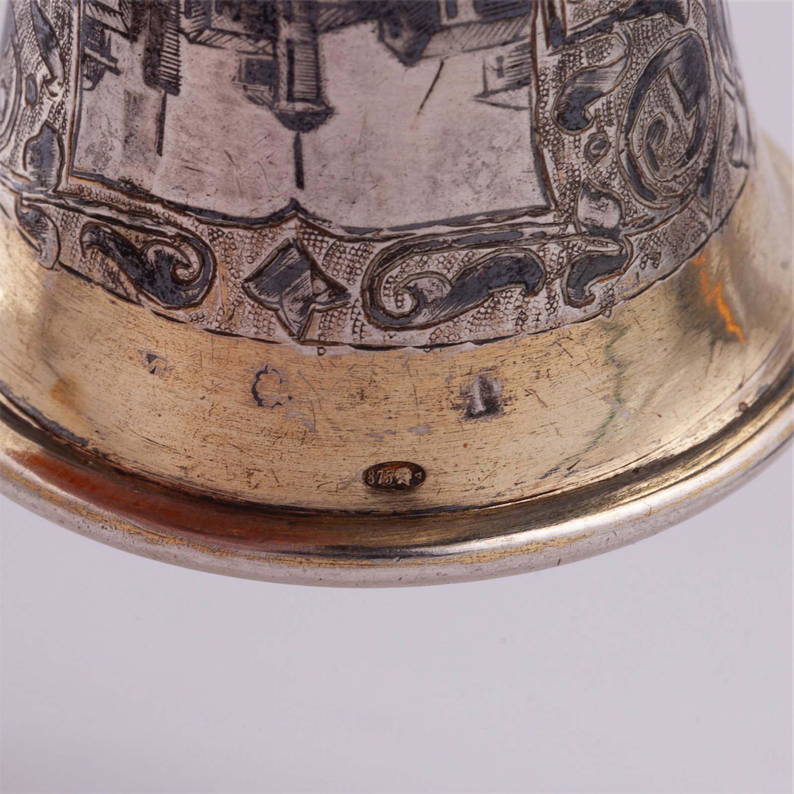 A Russian silver and niello champagne flute — image 5