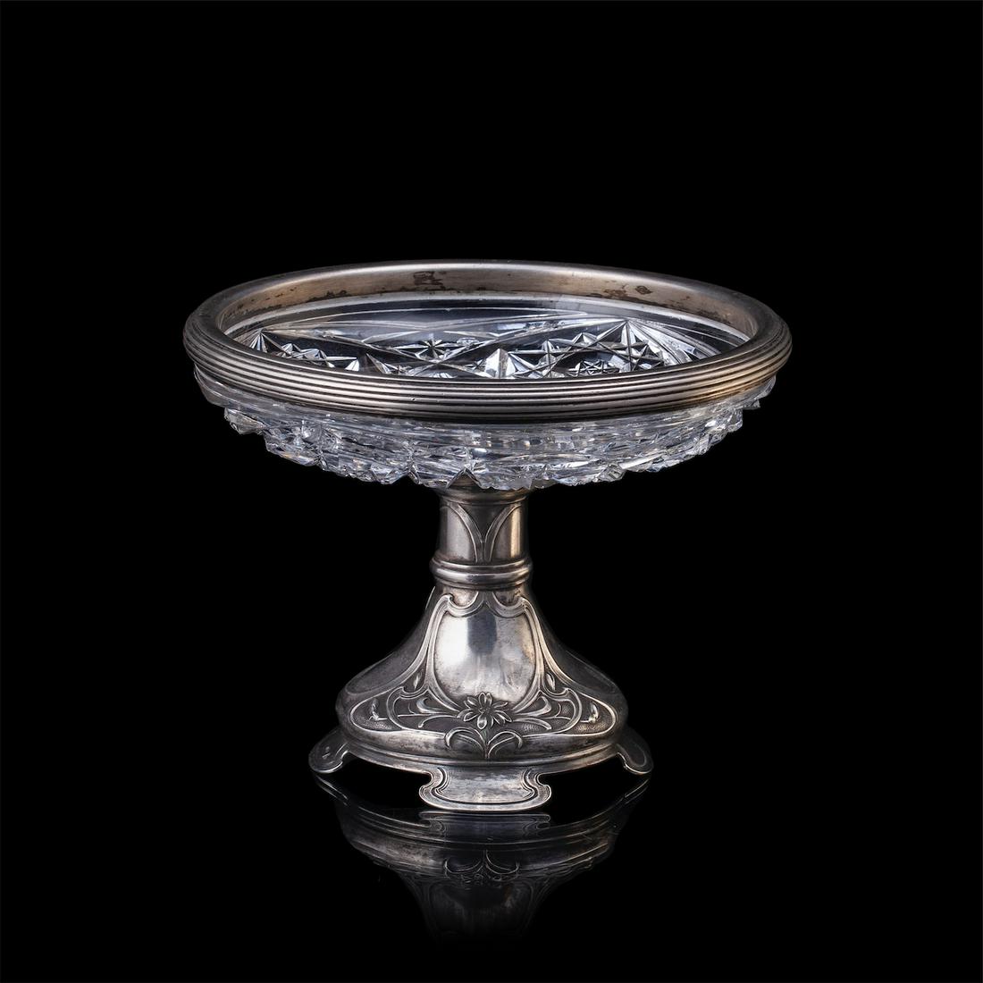 A Russian silver-gilt and cut-glass vase. — image 1