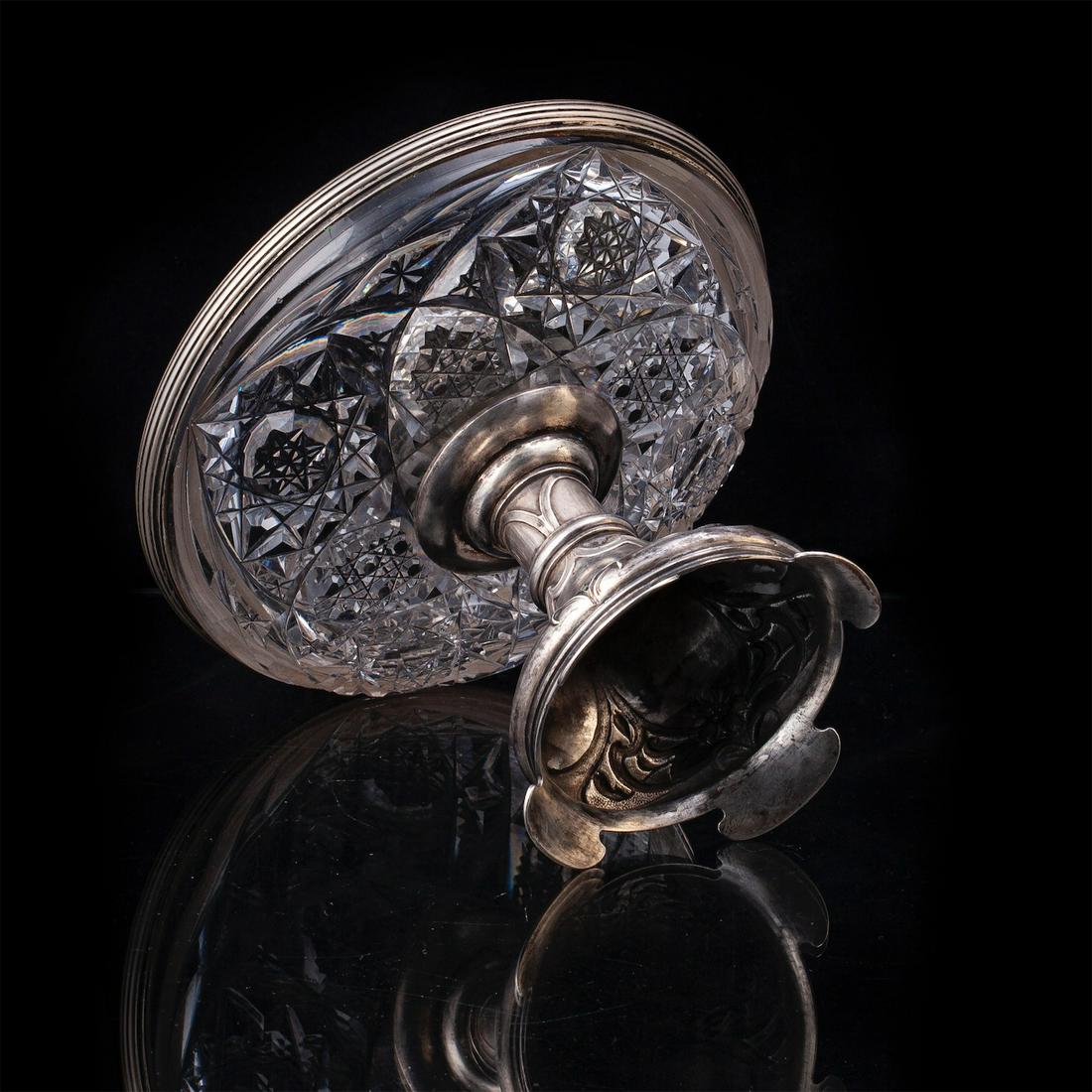 A Russian silver-gilt and cut-glass vase. — image 3