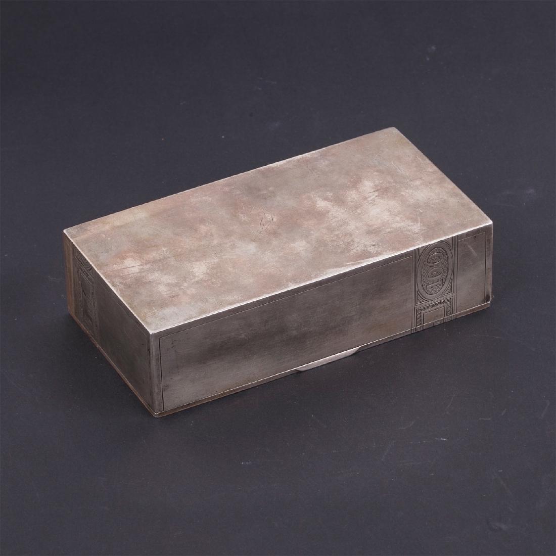 Russian silver-gilt cigar box "Let's smoke! — image 4