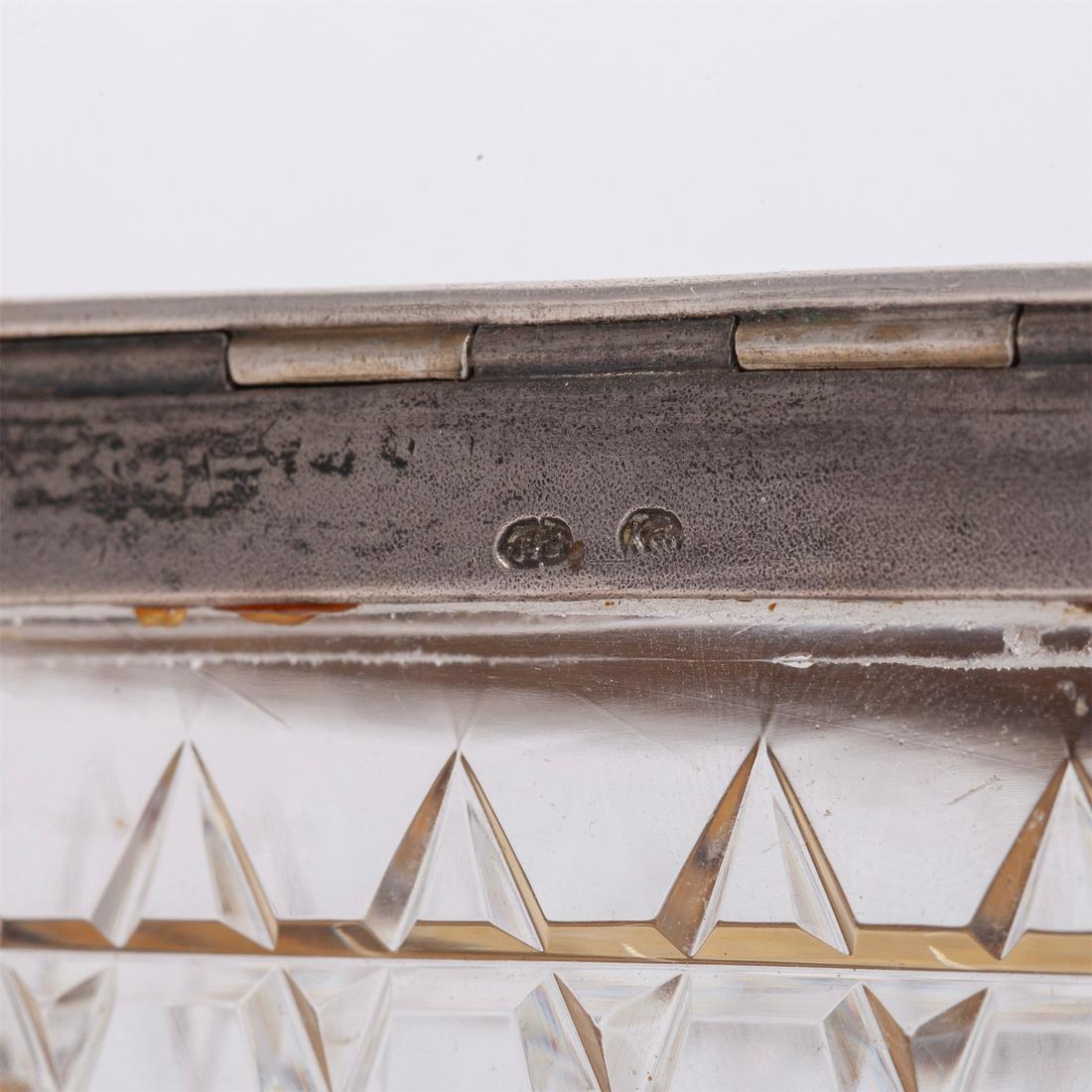 A rare Faberge silver-gilt, cut-glass casket — image 7